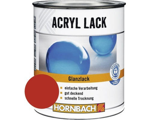 HORNBACH Buntlack Acryllack glänzend feuerrot 125 ml