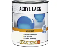 HORNBACH Buntlack Acryllack glänzend barytweiß 750 ml