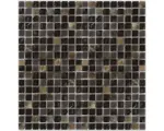 Hornbach Glasmosaik mit Naturstein 30,5x30,5 cm perlmutt braun