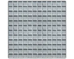 Glasmosaik 30,0x30,0 cm grau uni