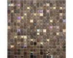 Hornbach Glasmosaik 30,0x30,0 cm perlmutt braun mix