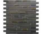 Hornbach Glasmosaik mit Naturstein Slate 30,0x30,0 cm braun grau