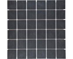 Keramikmosaik 30,6x30,6 cm schwarz