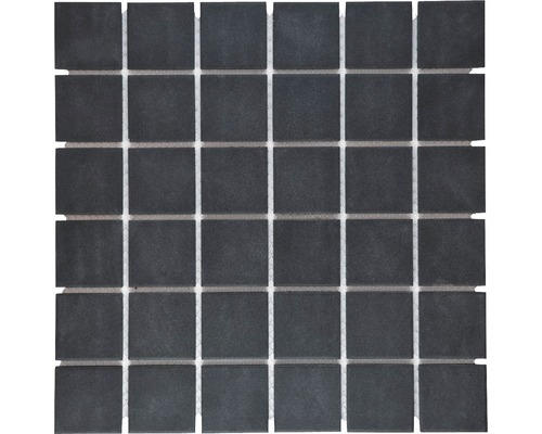 Keramikmosaik 30,6x30,6 cm schwarz