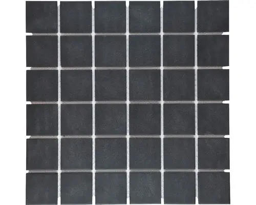 Keramikmosaik 30,6x30,6 cm schwarz
