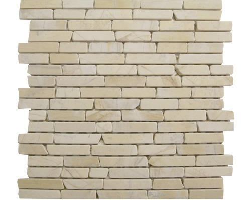 Natursteinmosaik Marmor 30,0x30,0 cm beige