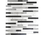 Hornbach Aluminiummosaik XAM A891 29,8x33,8 cm grau schwarz silber