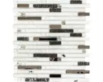 Hornbach Glasmosaik mit Metall XCM GV 898 29,8x33,8 cm weiß silber