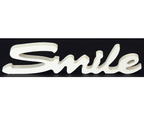 Dekomagnet Smile weiß 5x17 cm
