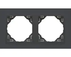 Rahmen 2-fach Logus grau