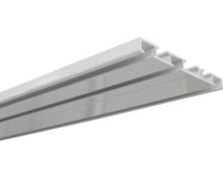 Aluminium-Vorhangschiene weiß 3-läufig 250 cm