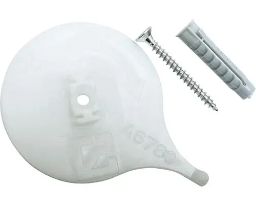 Deckenträger für Aluminium-Vorhangschienen 2-läufig weiß 2 Stk.