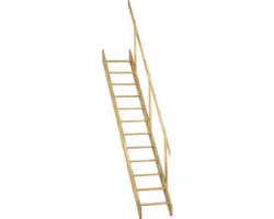 Pertura Wangentreppe Calypso Buche Leimholz ohne setzstufen Versiegelt gerade 57,2 cm 12 Stufen / 13 Steigungen