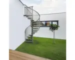 Hornbach Pertura Spindeltreppe Zenobia Stahl feuerverzinkt Ø 120 cm Grau 12 Stufen 13 Steigungen