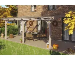 Terrassenüberdachung SKAN HOLZ Rimini 648x350 cm natur