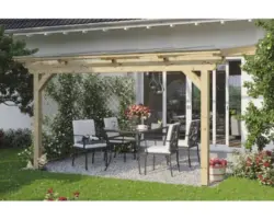 Terrassenüberdachung SKAN HOLZ Ancona 434x300 cm natur
