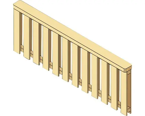 Brüstung Deckelschalung SKAN HOLZ 220 x 84 cm, Douglasie, natur