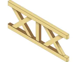 Brüstung Andreaskreuz SKAN HOLZ 220 x 84 cm, Douglasie, natur