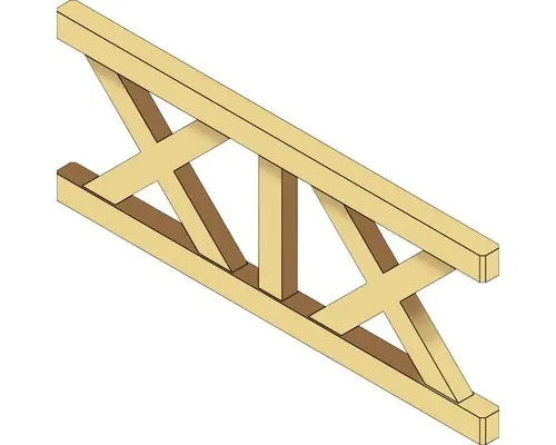Brüstung Andreaskreuz SKAN HOLZ 220 x 84 cm, Douglasie, natur