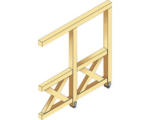 Hornbach Seitenwand Andreaskreuz SKAN HOLZ 205 x 199 cm, weiß