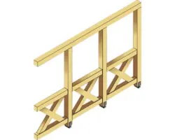 Seitenwand Andreaskreuz SKAN HOLZ 305 x 199 cm, weiß