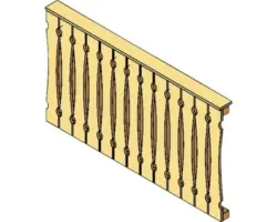 Brüstung SKAN HOLZ 170 x 96 cm, weiß