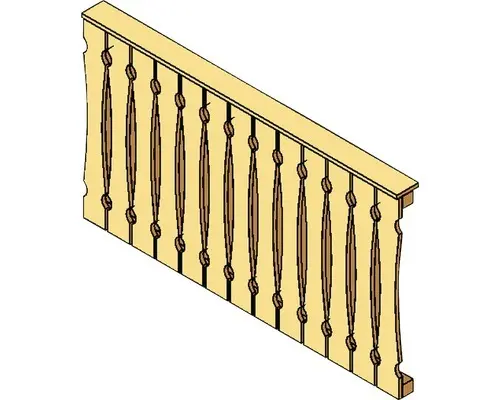 Brüstung SKAN HOLZ 170 x 96 cm, weiß