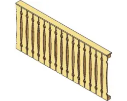 Brüstung SKAN HOLZ 220 x 96 cm, weiß