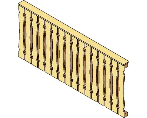 Brüstung SKAN HOLZ 220 x 96 cm, weiß