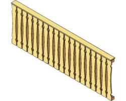 Brüstung SKAN HOLZ 270 x 96 cm, weiß