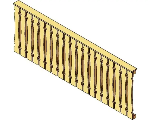 Brüstung SKAN HOLZ 270 x 96 cm, weiß