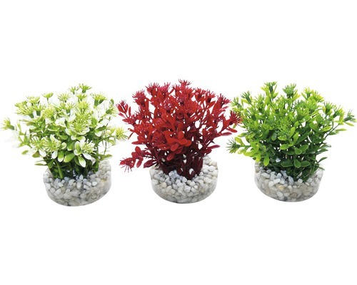 Sydeco Kunststoffpflanze Nano Flowering Bush 10 cm