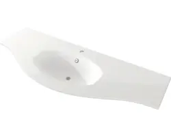 Möbelwaschtisch Baden Haus Vague Sting asymmetrisch 138x52 cm weiß