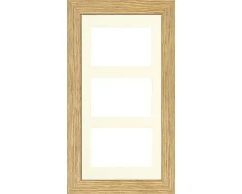 Bilderrahmen Holz BASIC eiche 20x40 cm 3 Fotos 10x15 cm