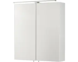 LED-Spiegelschrank Fackelmann Como 2-türig 60x68x16 cm weiß