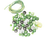 Hornbach Perlen-Set mit Kordel grün-weiß