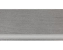 Feinsteinzeug Treppenstufe Sokio 30,0x60,0 cm grau matt