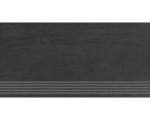 Hornbach Feinsteinzeug Treppenstufe Sokio 30,0x60,0 cm schwarz matt