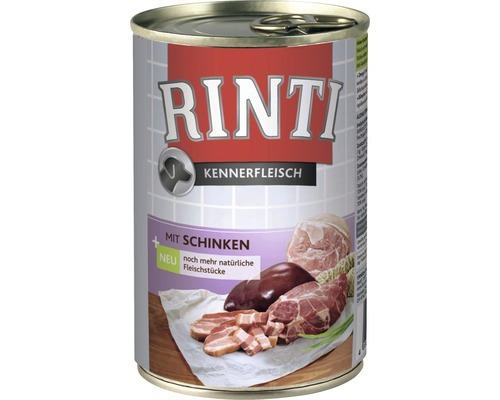 Hundefutter nass RINTI Kennerfleisch Schinken 400 g