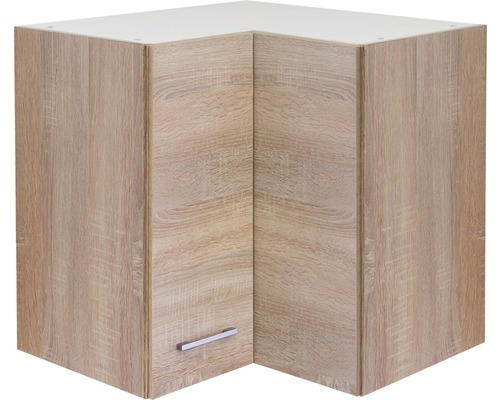 Eckhängeschrank Flex Well Samoa Eiche 60x55x32 cm mit Drehtür