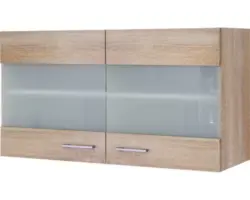 Glashängeschrank Flex Well Samoa Eiche 100x55x32 cm mit Drehtür