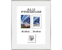 Bilderrahmen Aluminium Duo silber 40x50 cm