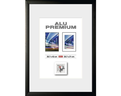 Bilderrahmen Aluminium Quattro schwarz 29,7x42 cm (DIN A 3)