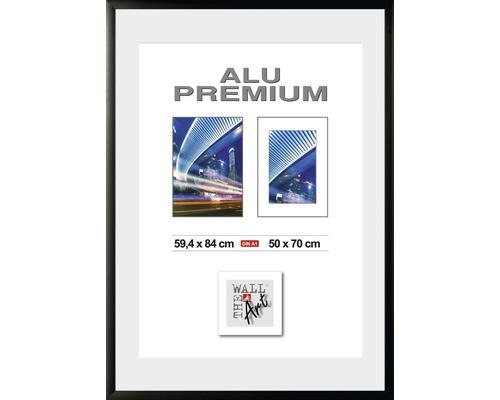 Bilderrahmen Aluminium Quattro schwarz 59,4x84 cm (DIN A 1)