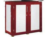Hornbach Gartenschrank weka Terrassen Q 160x75x161 cm rot-weiß