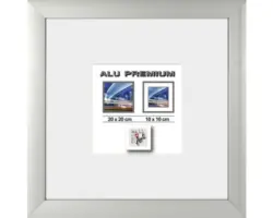 Bilderrahmen Aluminium Quattro silber 20x20 cm
