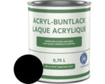 Hornbach Acryl-Buntlack seidenmatt tiefschwarz 750 ml