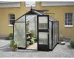 Hornbach Gewächshaus JULIANA Compact 5,0 m² 10 mm Stegdoppelplatten 224x224 cm anthrazit