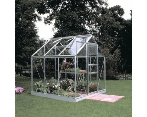 Gewächshaus Halls Popular 66 3,8 m² Blankglas 3 mm 193x195 cm Aluminium