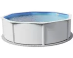 Hornbach Aufstellpool Stahlwandpool-Set Planet Pool Vision-Pool Classic rund Ø350x120 cm inkl. Sandfilteranlage, Leiter, Einbauskimmer, Filtersand & Anschlussschlauch weiß